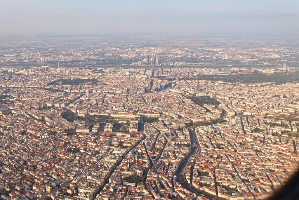 vienna sunset from above